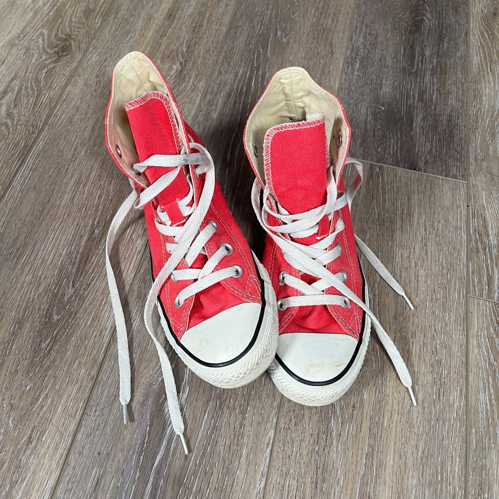 Converse All Star Pink High Top Lace Up Sneakers